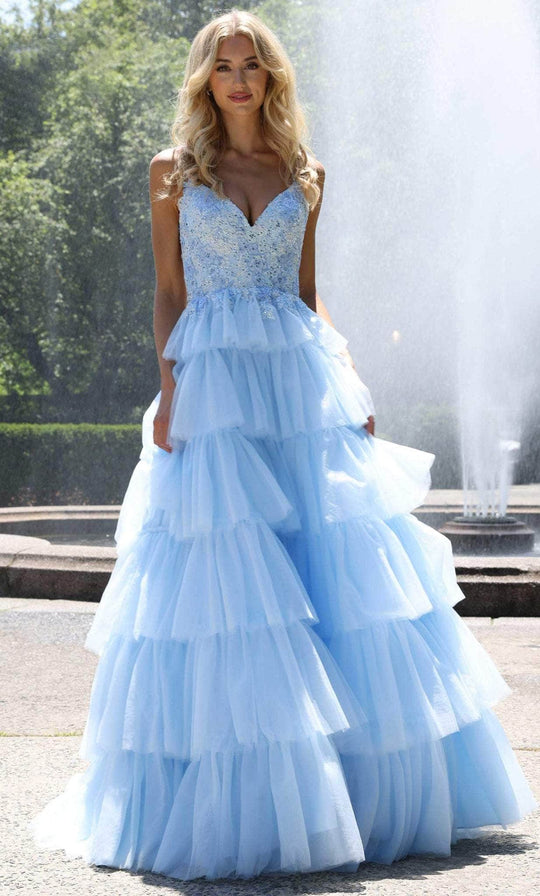 Colors Dress 2911 - Frilled Skirt Prom Dress