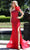 Colors Dress 2916 - Feather Off Shoulder Prom Gown Pageant Dresses 00 / Red