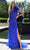 Colors Dress 2916 - Feather Off Shoulder Prom Gown Pageant Dresses 00 / Royal