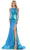 Colors Dress 2931 - Halter Beaded Embellished Prom Gown Prom Dresses 00 / Turquoise