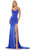 Colors Dress 2955 - V-Neck Lace-Up Back Prom Gown Prom Dresses 00 / Royal