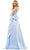 Colors Dress 2971 - Bow Ornate Ballgown Prom Dresses 0 / Light Blue