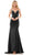 Colors Dress 2974 - Beaded Strap V-Neck Prom Gown Prom Dresses 00 / Black