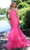 Colors Dress 2978 - Sequined V-Neck Tiered Prom Gown Prom Dresses 0 / Hot Pink