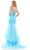 Colors Dress 2978 - Sequined V-Neck Tiered Prom Gown Prom Dresses 0 / Turquoise