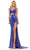 Colors Dress 2987 - Sultry Metallic-Shiny Evening Gown Evening Dresses 00 / Royal