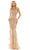 Colors Dress 2999 - V-Neck Sequined Prom Dress Prom Dresses 2 / Gold