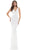 Colors Dress - G1042 Long Stripe Sequin Gown Prom Dresses 2 / Off White