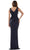 Colors Dress - G1042 Long Stripe Sequin Gown Prom Dresses
