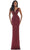 Colors Dress - G1042 Long Stripe Sequin Gown Special Occasion Dress 2 / Wine