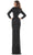 Colors Dress - G1042SL Long Sleeve Stripe Sequin Gown Mother of the Bride Dresess