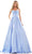 Colors Dress G1088 - Cowl Neck Satin Ballgown Prom Dresses 0 / Peri