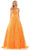 Colors Dress G1092 - Off-Shoulder Sequined Evening Dress Evening Dresses 0 / Orange