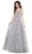 Colors Dress - G942 V-Neck Glittering Ballgown Prom Dresses 2 / Silver