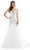 Colors Dress - G962 Shoulder Cape Mermaid Gown Prom Dresses 0 / Off White