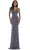 Colors Dress - K102 V-Neck Beaded Embellished Dress Prom Dresses 2 / Gunmetal