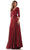 Colors Dress M317 - Quarter Sleeved Evening Dress Mother of the Bride Dresses 4 / Wine