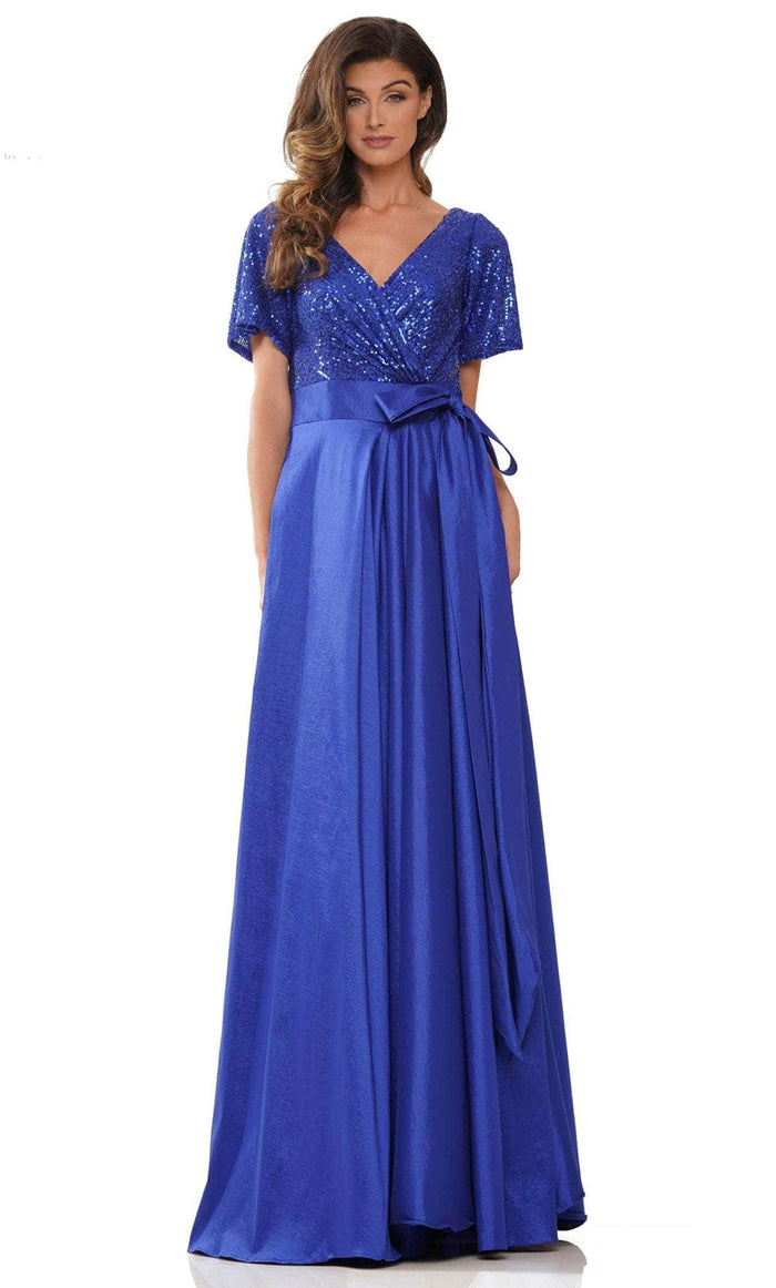 Colors Dress - Sequined Taffeta Formal Gown M316 - 1 pc Royal In Size 22 Available CCSALE 22 / Royal