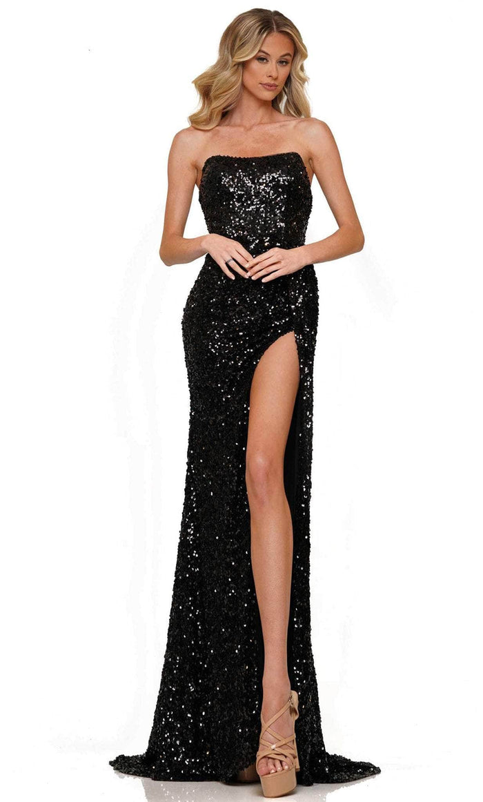 Colors Dress - Strapless Sequin Prom Dress 2958 - 1 pc Black In Size 4 Available CCSALE 4 / Black