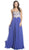 Crystal Embellished Evening A-Line Dress Prom Dresses XXS / Royal