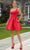Damas 9617 - Beaded A-Line Cocktail Dress Cocktail Dresses 00 / Scarlet