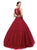 Dancing Queen - 1155 Two-Piece Sequined Floral Quinceanera Gown Special Occasion Dress S / Burgundy