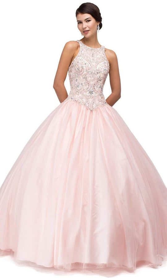 Dancing Queen - 1164 Sleeveless Jewel Embellished Quinceanera Ball Gown Special Occasion Dress