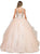 Dancing Queen - 1179 Jeweled Draped Illusion Ballgown Special Occasion Dress