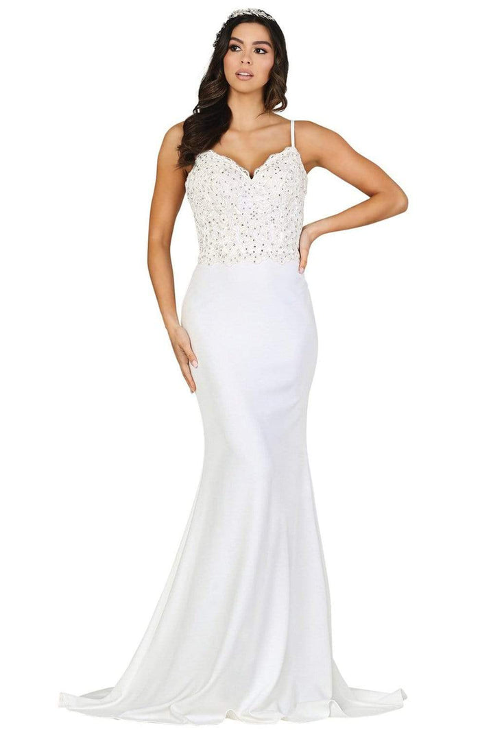 Dancing Queen - 120 Stone Embellished Wedding Dress Wedding Dresses XS / Off White
