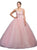 Dancing Queen - 1201 Sleeveless Embellished V-neck Quinceanera Ballgown Special Occasion Dress XS / Blush