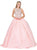 Dancing Queen - 1205 Embellished Jewel Quinceanera Gown Special Occasion Dress XS / Blush