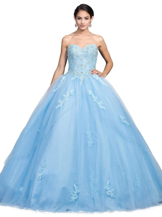Dancing Queen - 1224 Strapless Sweetheart Lace-up Back Ballgown