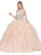 Dancing Queen - 1273 Crystal Adorned Cap Sleeve Quinceanera Ballgown Special Occasion Dress XS / Champagne