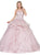 Dancing Queen - 1279 Illusion Halter Ruffled Quinceanera Gown Special Occasion Dress XS / Dusty Pink