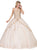 Dancing Queen - 1326 Gilded Illusion Halter Quinceanera Ballgown Special Occasion Dress XS / Champagne
