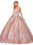 Dancing Queen - 1341 Strapless Sweetheart Bodice Glitter Ballgown Special Occasion Dress XS / Rose Gold
