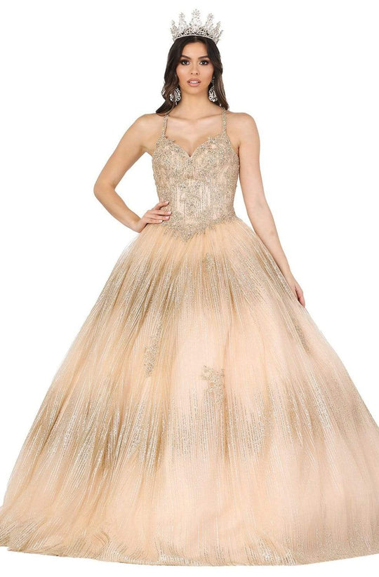 Dancing Queen - 1442 Glitter Sweetheart Quinceanera Dress