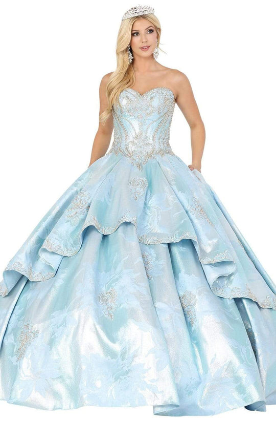 Dancing Queen - 1459 Embellished Sweetheart Ruffled Quinceanera Dress