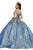 Dancing Queen - 1504 Embroidered Off-Shoulder Pleated Ballgown Quinceanera Dresses