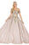Dancing Queen - 1504 Embroidered Off-Shoulder Pleated Ballgown Quinceanera Dresses XS / Rose Gold