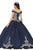 Dancing Queen - 1507 Embroidered Off-Shoulder Ballgown With Train Quinceanera Dresses