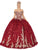 Dancing Queen - 1579 Appliqued Glitter Print Ballgown Quinceanera Dresses