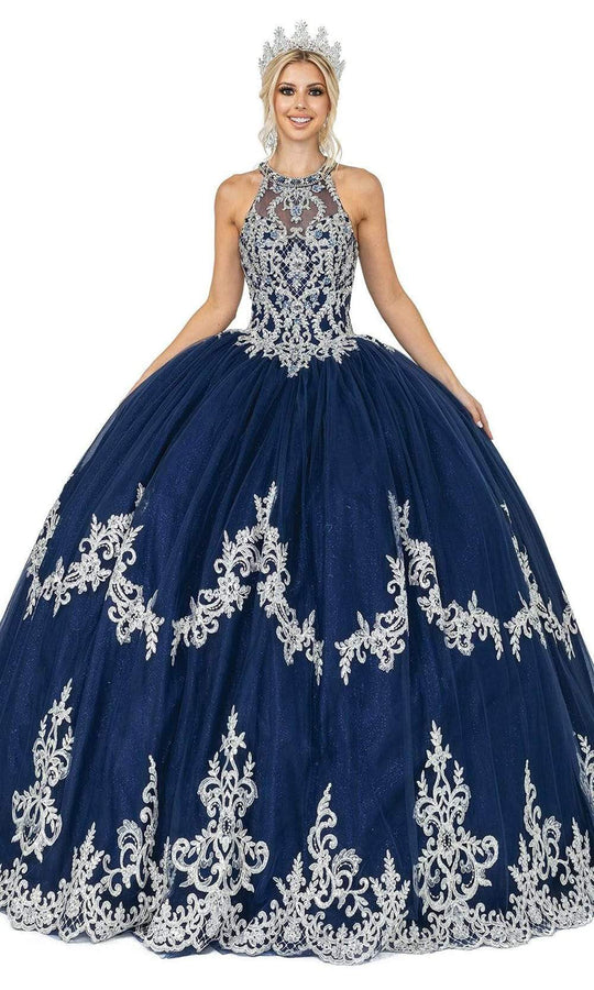 Dancing Queen - 1607 Halter Cutout Corset Ballgown