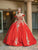 Dancing Queen - 1632 Off Shoulder Embellished Glittery Gown Special Occasion Dress In Red
