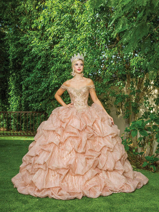 Dancing Queen - 1639 Off Shoulder Ruched Ballgown