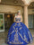 Dancing Queen - 1650 Strapless Royalty Motif Ballgown Special Occasion Dress In Blue