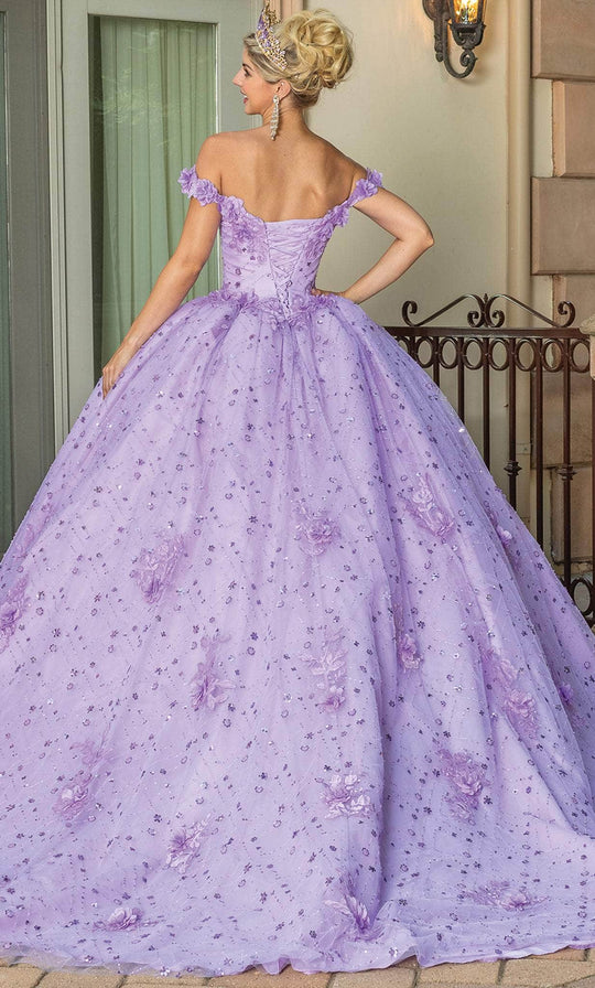 Dancing Queen 1660 - Blossom Applique Quinceanera Ballgown