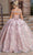 Dancing Queen 1666 - Cap Sleeve Floral Beaded Ballgown Ball Gowns