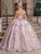 Dancing Queen 1666 - Cap Sleeve Floral Beaded Ballgown Ball Gowns