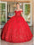 Dancing Queen 1668 - Glitter Quinceanera Ballgown with Cape Special Occasion Dress